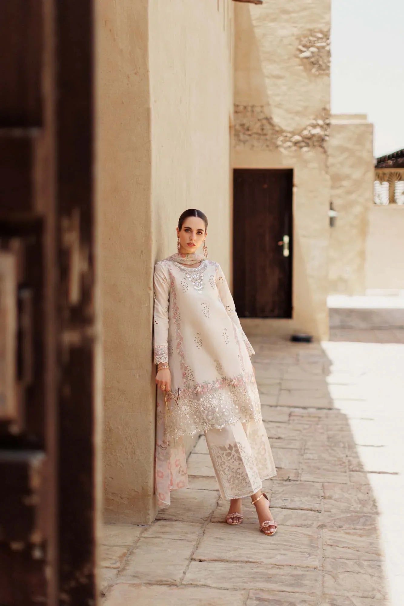 Noor By Saadia Asad | Eid Handwork Laserkari Lawn 24 | D2 - Aqsa Fabrics