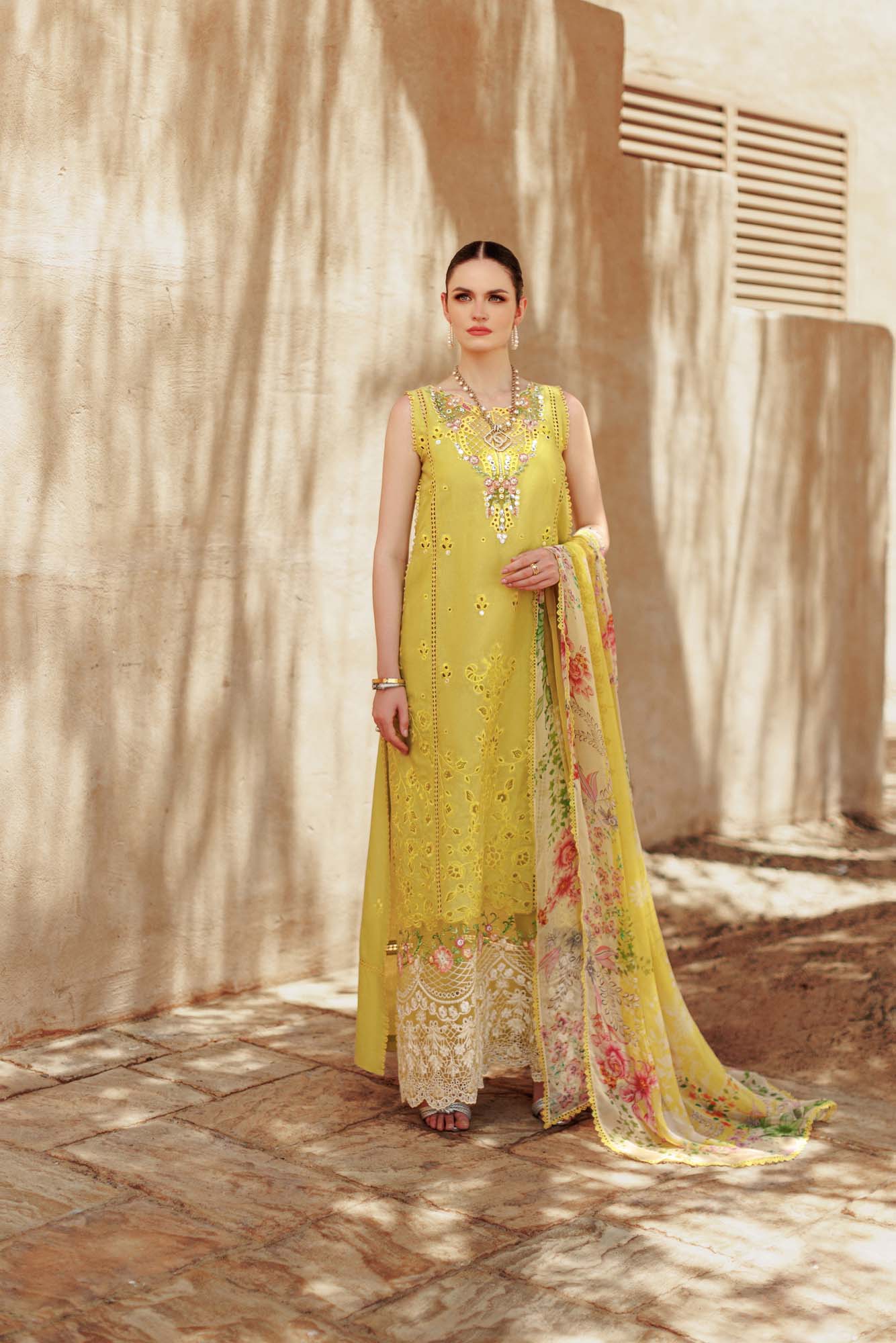 Noor By Saadia Asad | Eid Handwork Laserkari Lawn 24 | D1 - Aqsa Fabrics