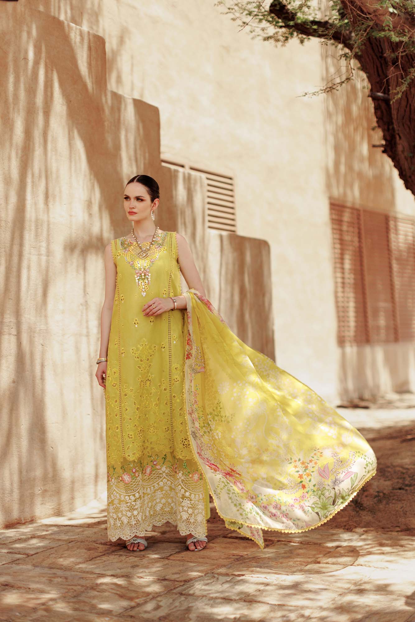 Noor By Saadia Asad | Eid Handwork Laserkari Lawn 24 | D1 - Aqsa Fabrics