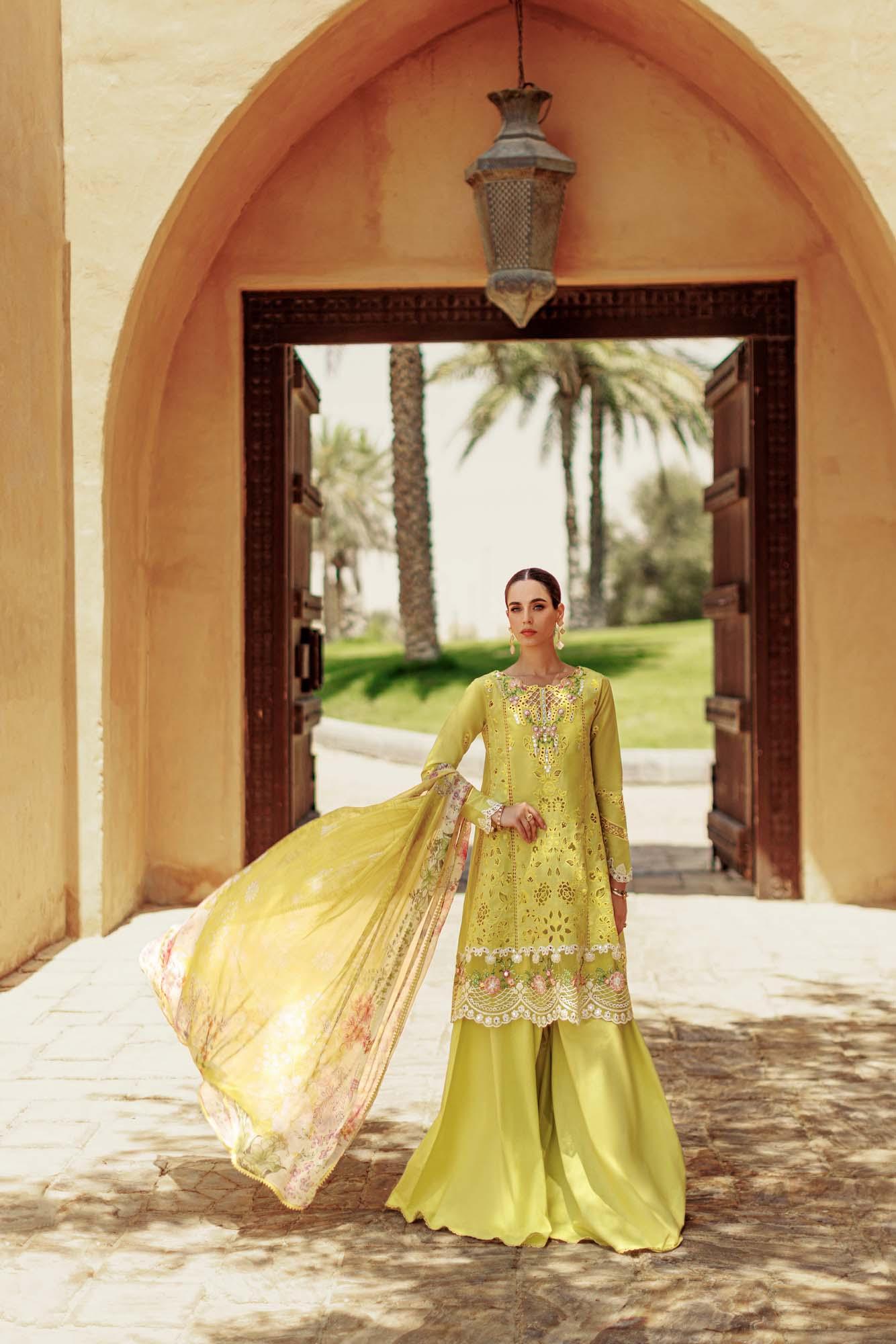 Noor By Saadia Asad | Eid Handwork Laserkari Lawn 24 | D1 - Aqsa Fabrics