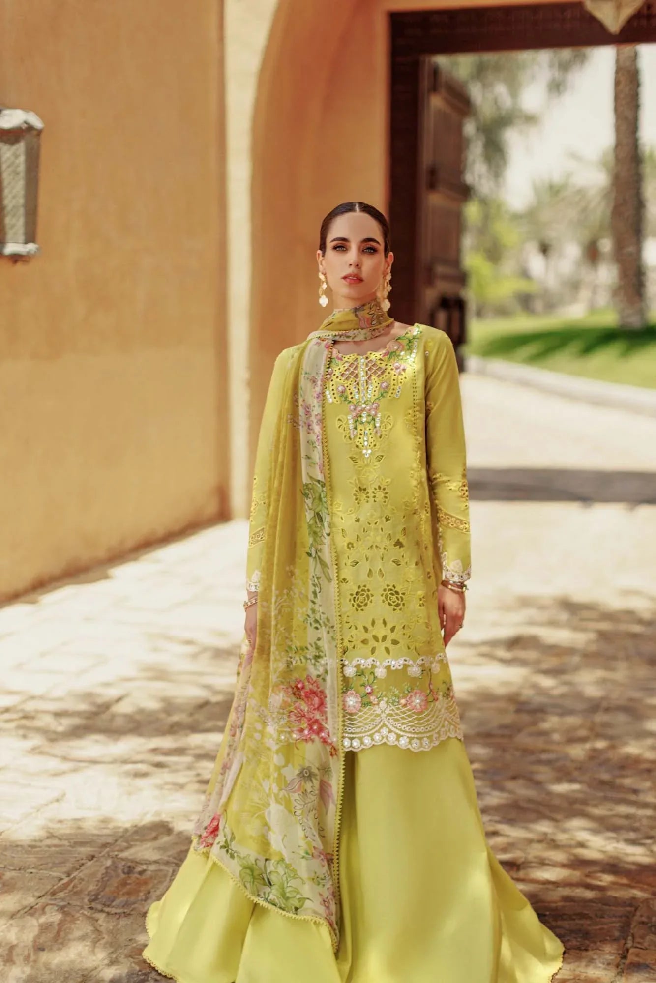 Noor By Saadia Asad | Eid Handwork Laserkari Lawn 24 | D1 - Aqsa Fabrics