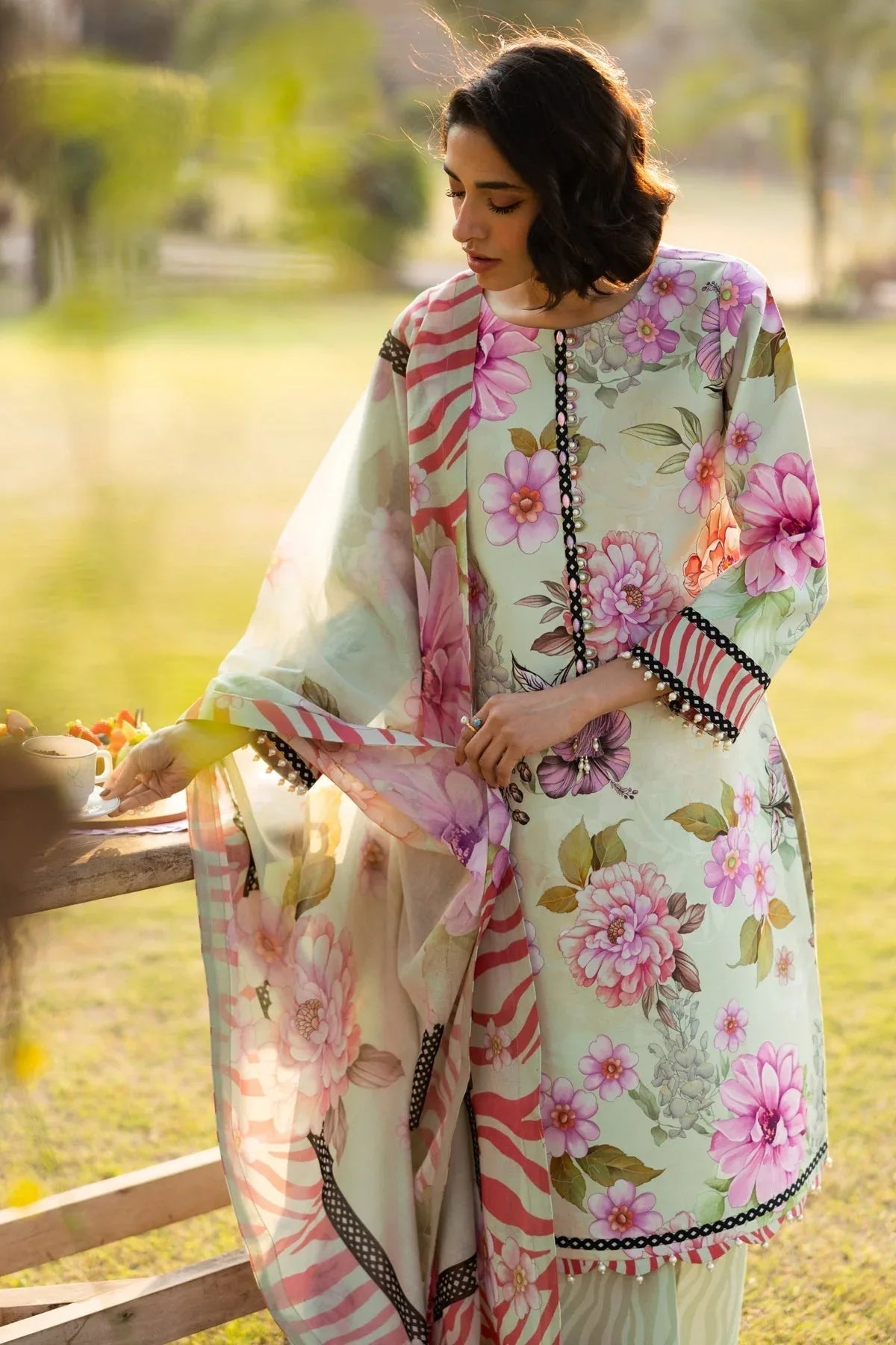 Alizeh | Sheen Lawn Prints 25 | AF-PL-6034-Cleo - Aqsa Fabrics
