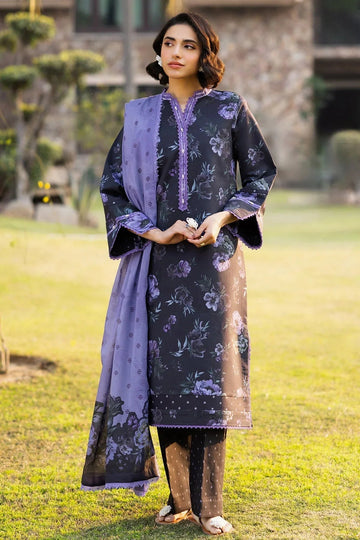 Alizeh | Sheen Lawn Prints 25 | AF-PL-6028-Bluebell - Aqsa Fabrics