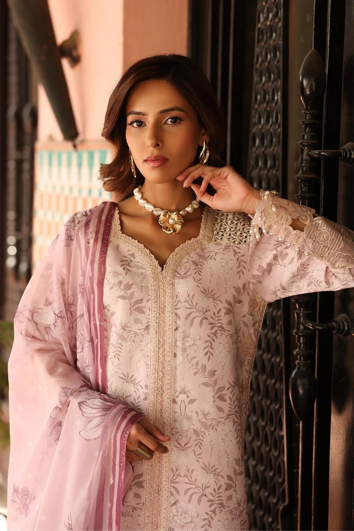 Alizeh | Embroidered Printed Festive Edit 25 | AF-EPL-7040-ARUNA - Aqsa Fabrics