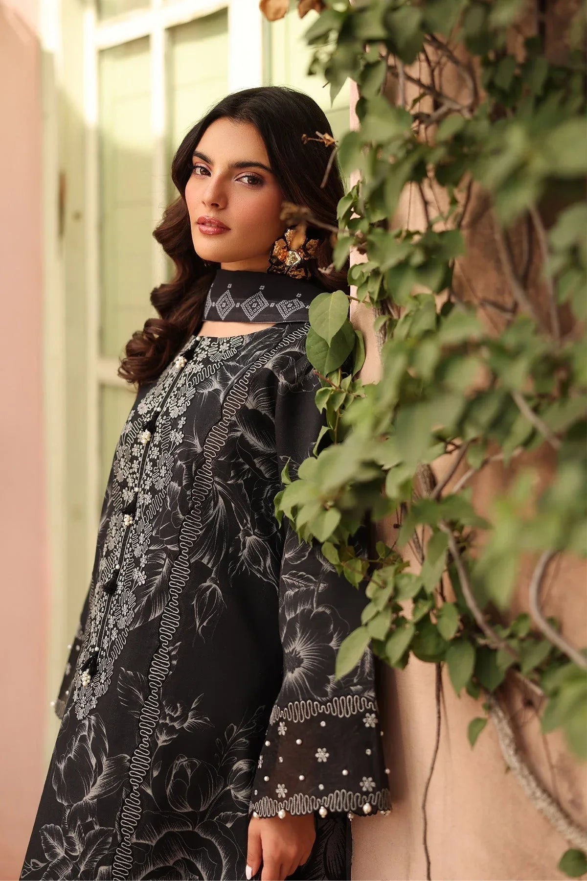 Alizeh | Embroidered Printed Festive Edit 25 | AF-EPL-7037-AZLIN - Aqsa Fabrics