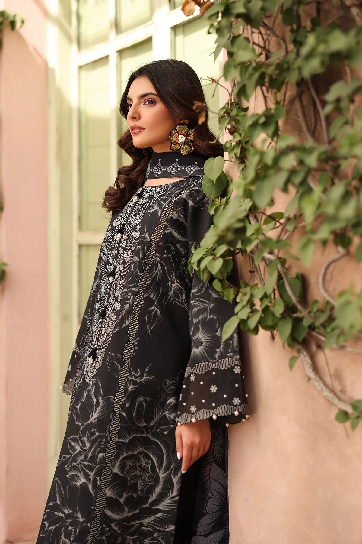 Alizeh | Embroidered Printed Festive Edit 25 | AF-EPL-7037-AZLIN - Aqsa Fabrics