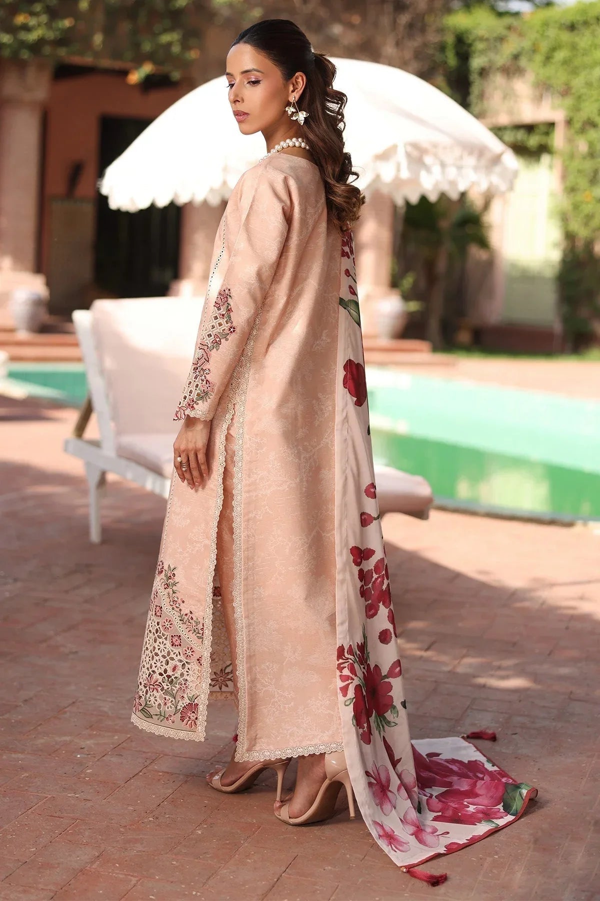 Alizeh | Embroidered Printed Festive Edit 25 | AF-EPL-7036-CLOVER - Aqsa Fabrics