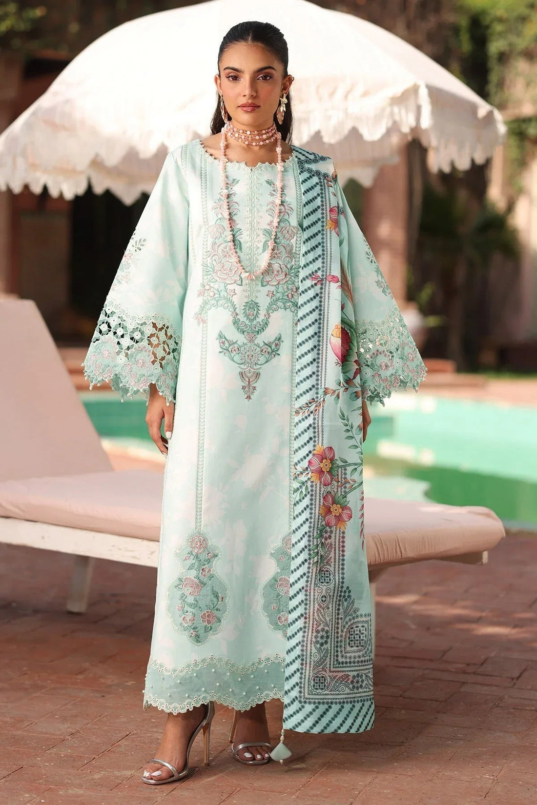 Alizeh | Embroidered Printed Festive Edit 25 |AF-EPL-7031-MIREGA - Aqsa Fabrics
