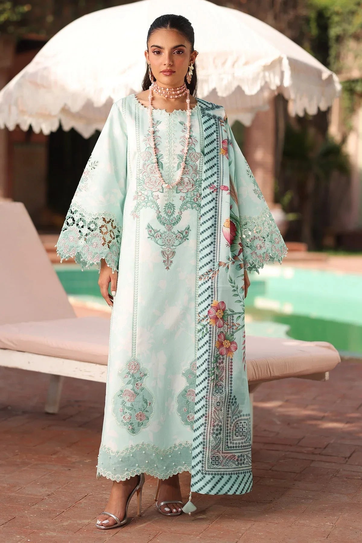 Alizeh | Embroidered Printed Festive Edit 25 |AF-EPL-7031-MIREGA - Aqsa Fabrics