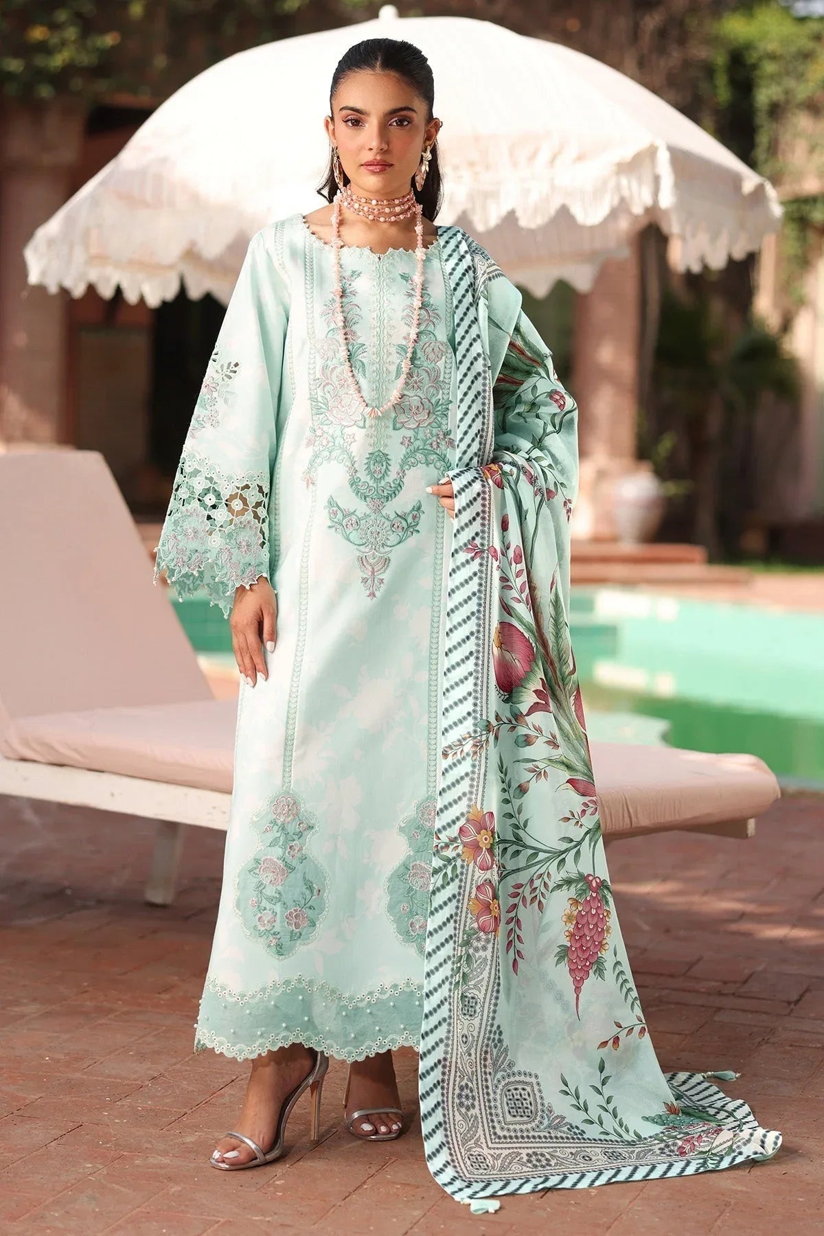 Alizeh | Embroidered Printed Festive Edit 25 |AF-EPL-7031-MIREGA - Aqsa Fabrics
