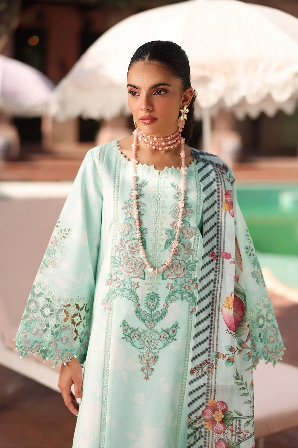 Alizeh | Embroidered Printed Festive Edit 25 |AF-EPL-7031-MIREGA - Aqsa Fabrics