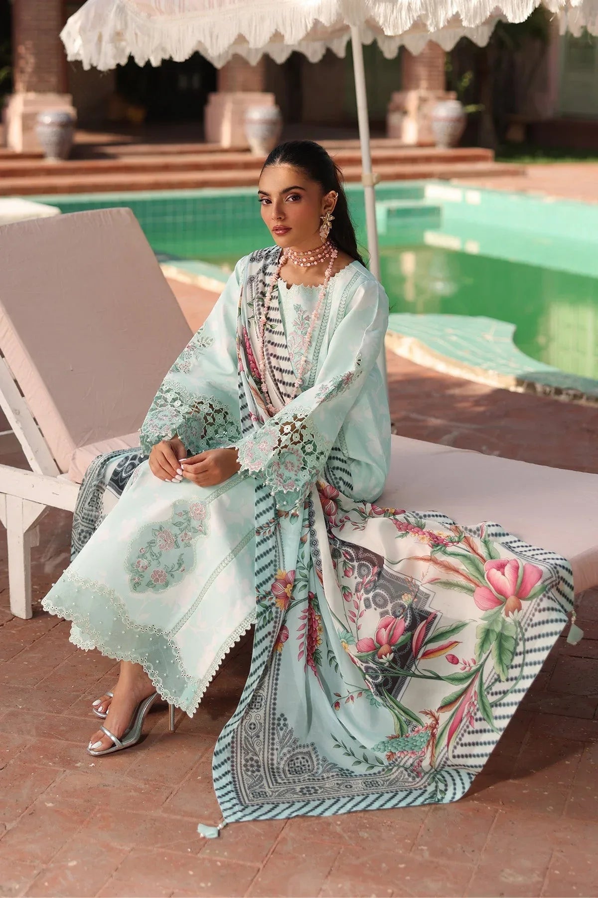 Alizeh | Embroidered Printed Festive Edit 25 |AF-EPL-7031-MIREGA - Aqsa Fabrics