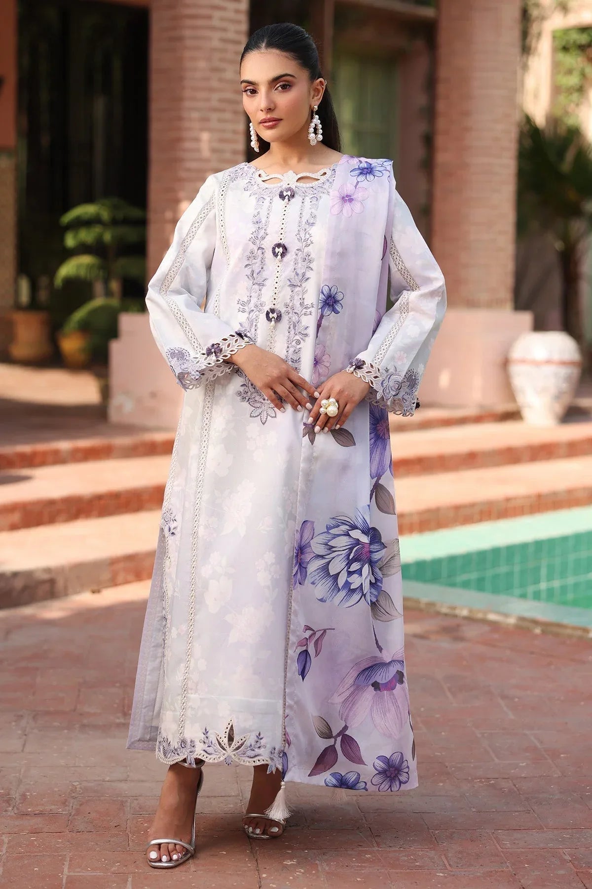Alizeh | Embroidered Printed Festive Edit 25 | AF-EPL-7039-PRESTA - Aqsa Fabrics