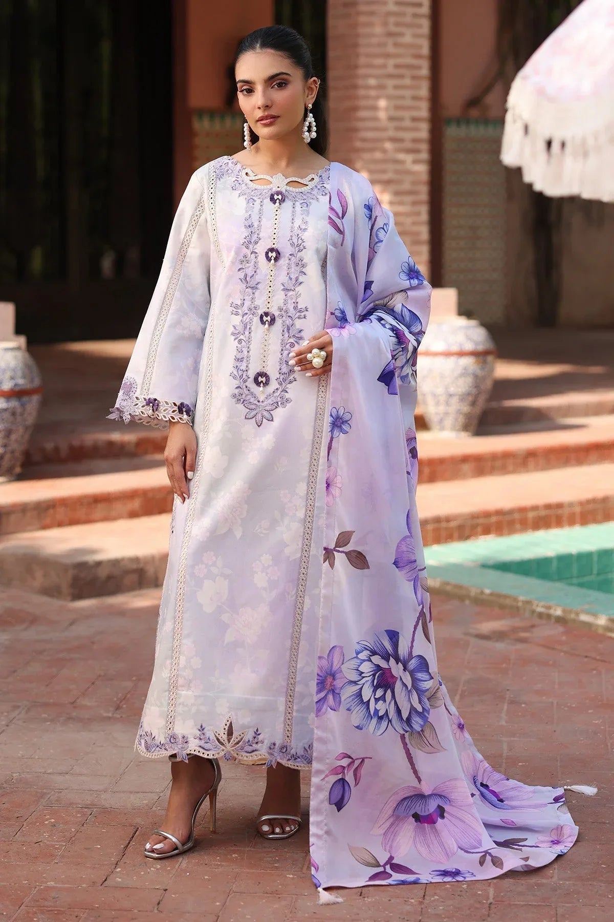 Alizeh | Embroidered Printed Festive Edit 25 | AF-EPL-7039-PRESTA - Aqsa Fabrics