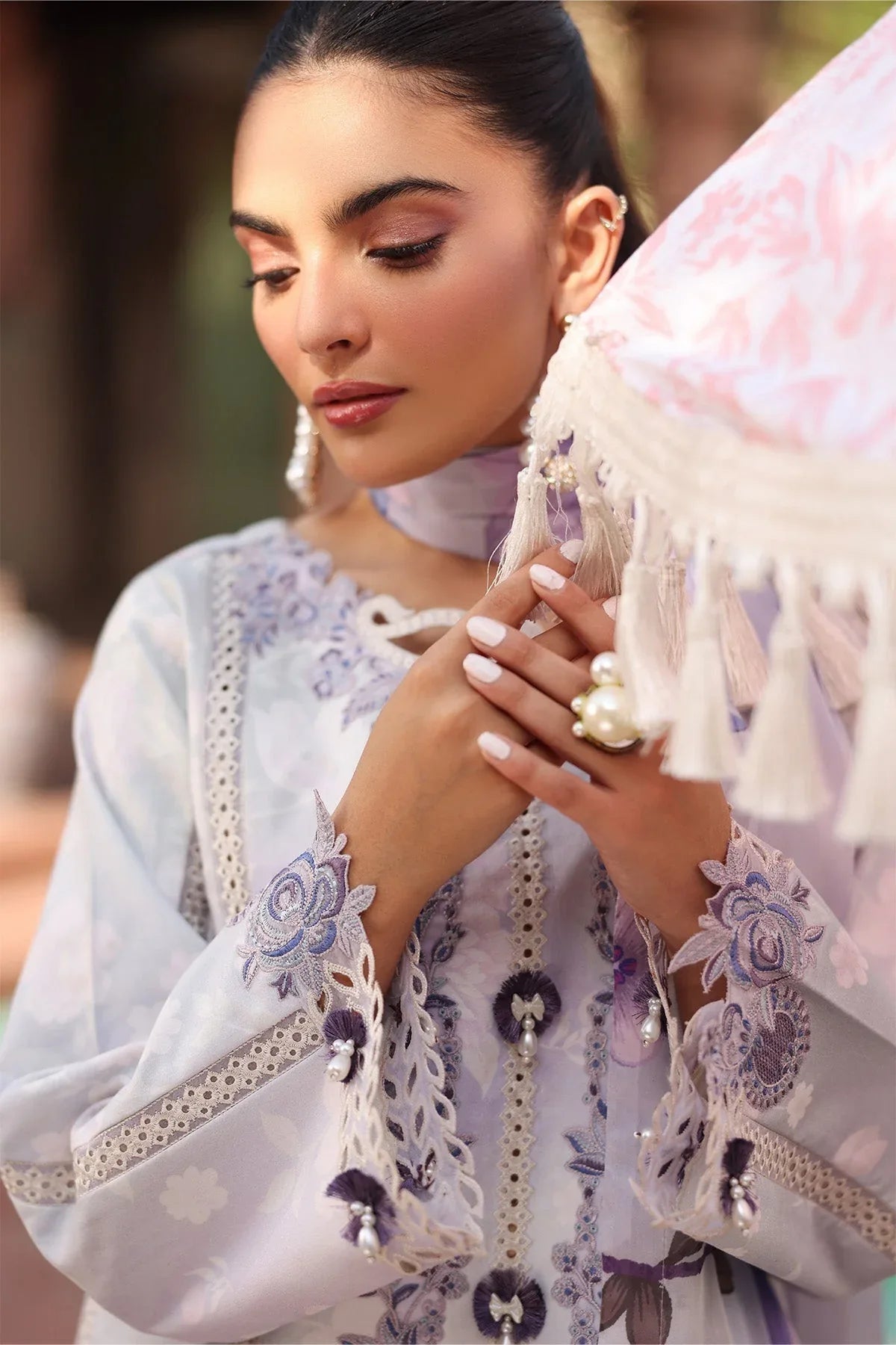Alizeh | Embroidered Printed Festive Edit 25 | AF-EPL-7039-PRESTA - Aqsa Fabrics