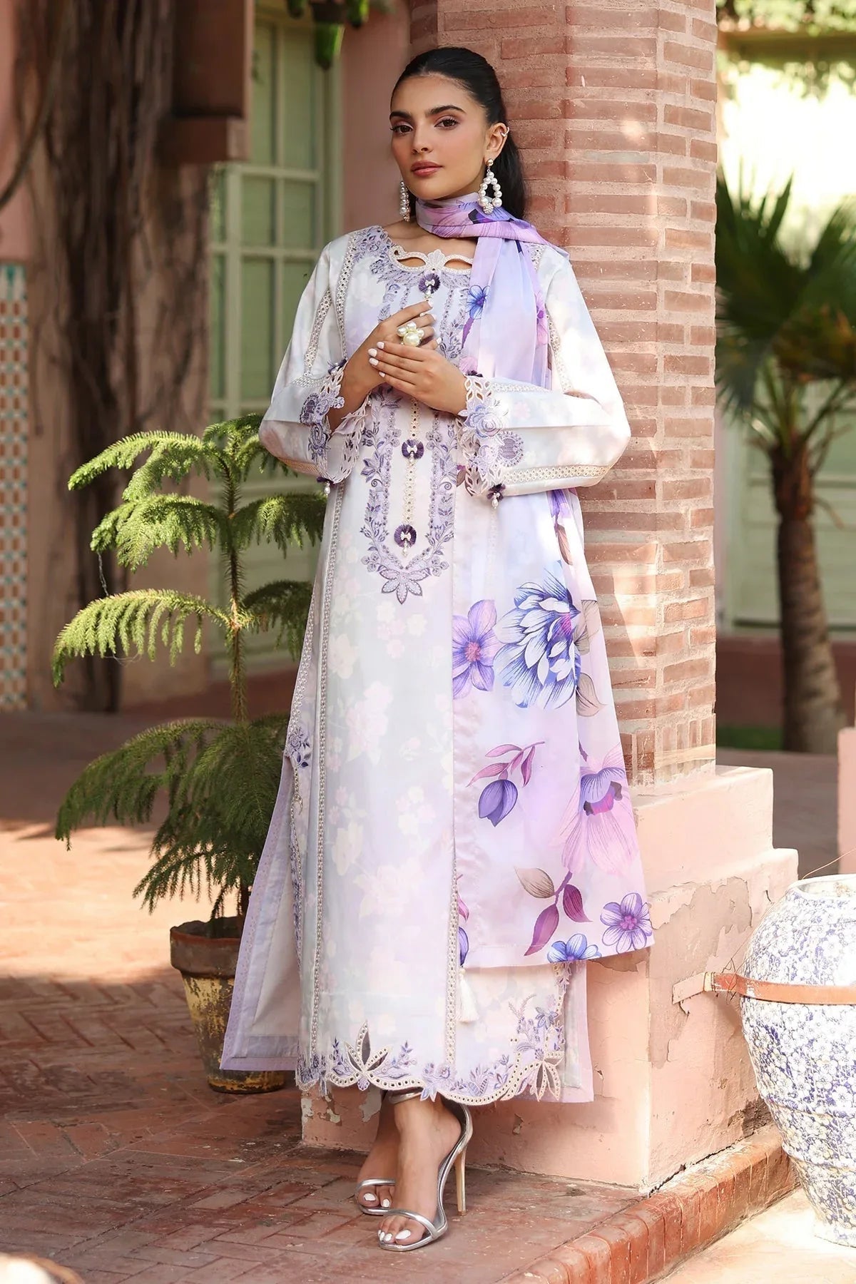 Alizeh | Embroidered Printed Festive Edit 25 | AF-EPL-7039-PRESTA - Aqsa Fabrics