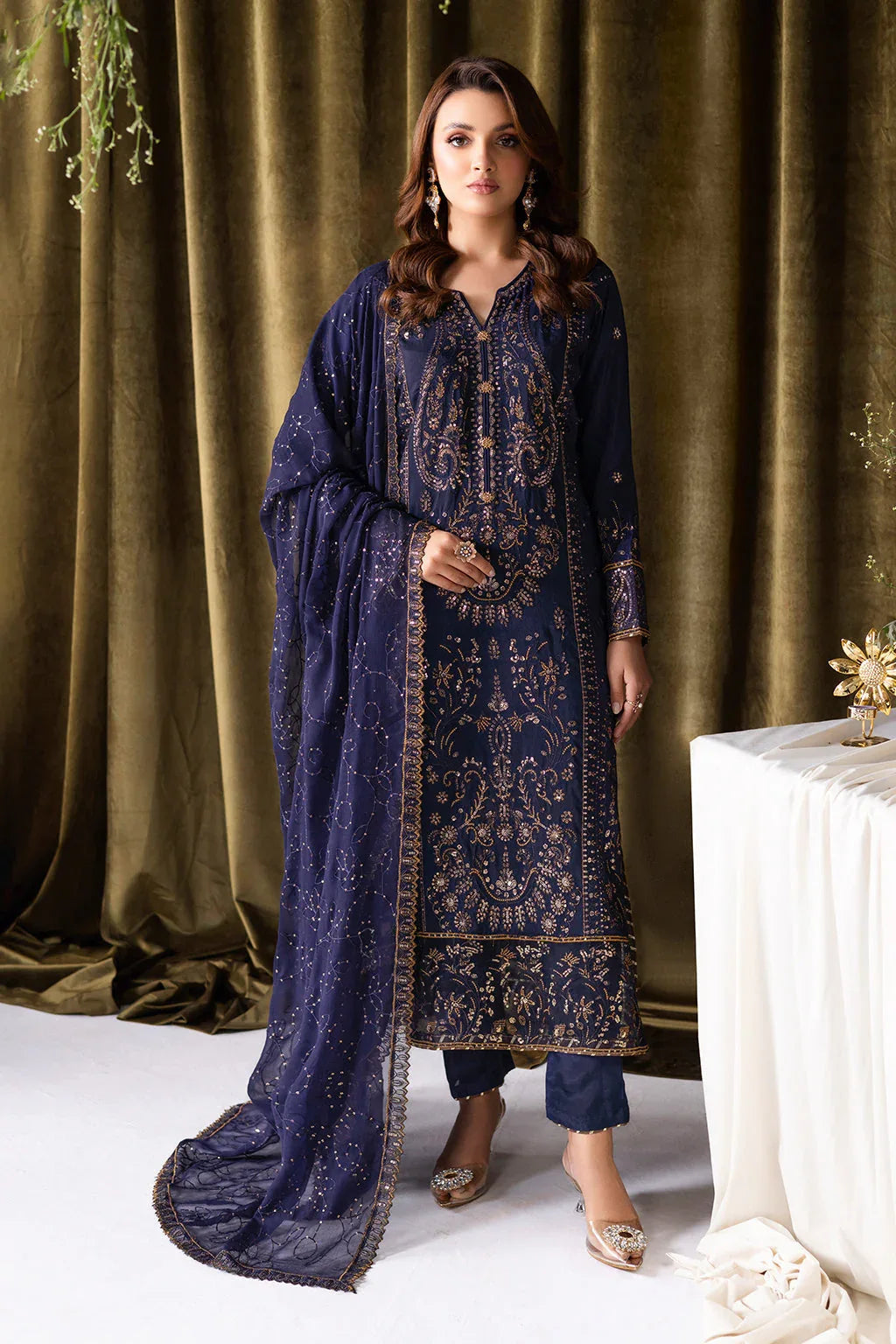 Ramsha | Aangan Luxury Raw silk | AA-103 - Aqsa Fabrics