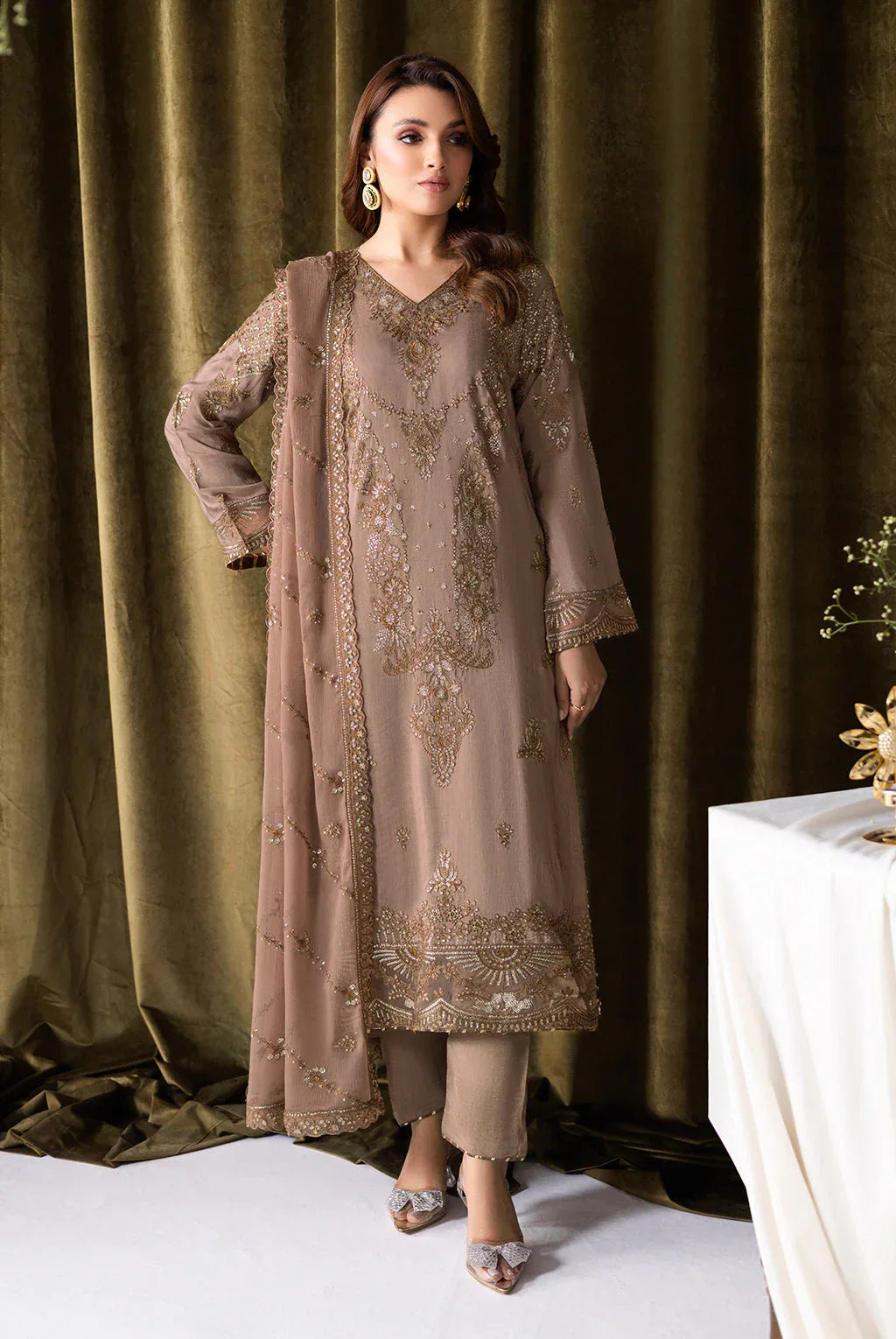Ramsha | Aangan Luxury Raw silk | AA-110 - Aqsa Fabrics