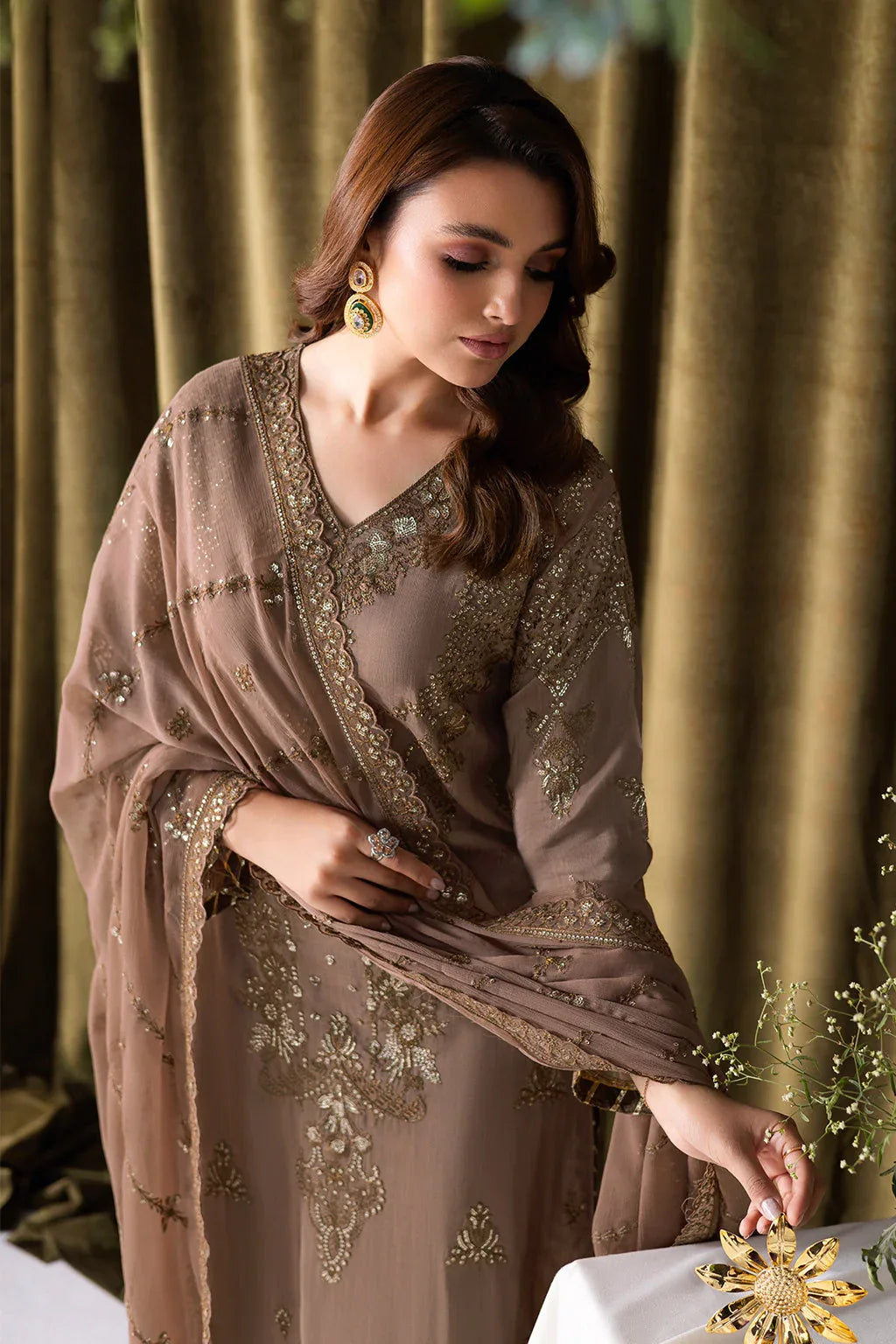 Ramsha | Aangan Luxury Raw silk | AA-110 - Aqsa Fabrics