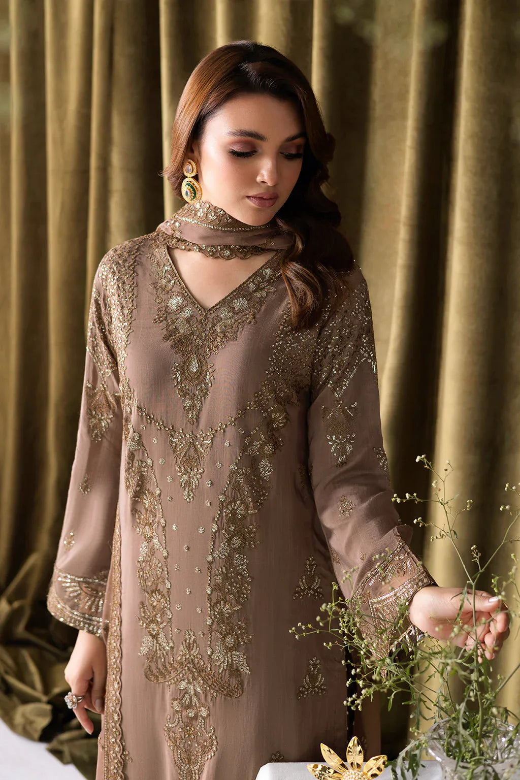 Ramsha | Aangan Luxury Raw silk | AA-110 - Aqsa Fabrics