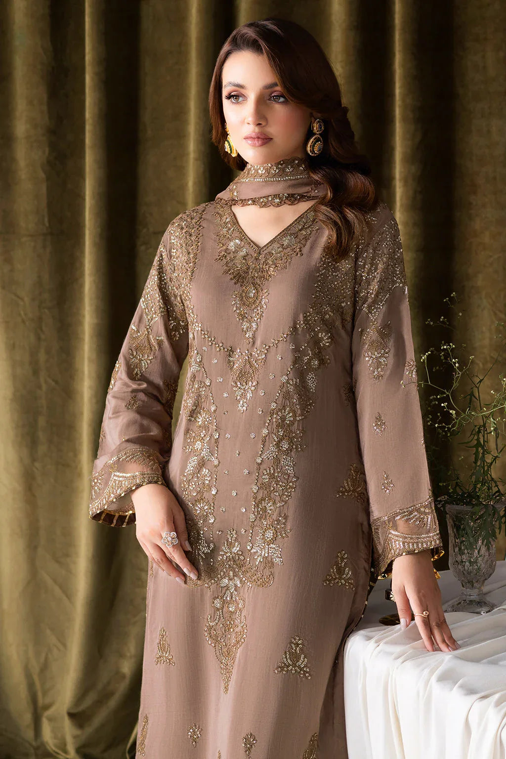 Ramsha | Aangan Luxury Raw silk | AA-110 - Aqsa Fabrics