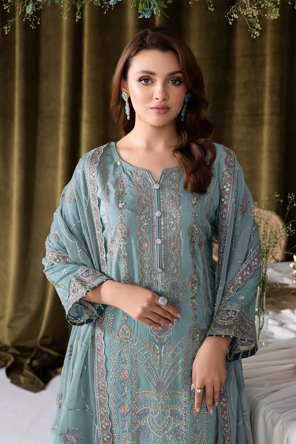 Ramsha | Aangan Luxury Raw silk | AA-109 - Aqsa Fabrics