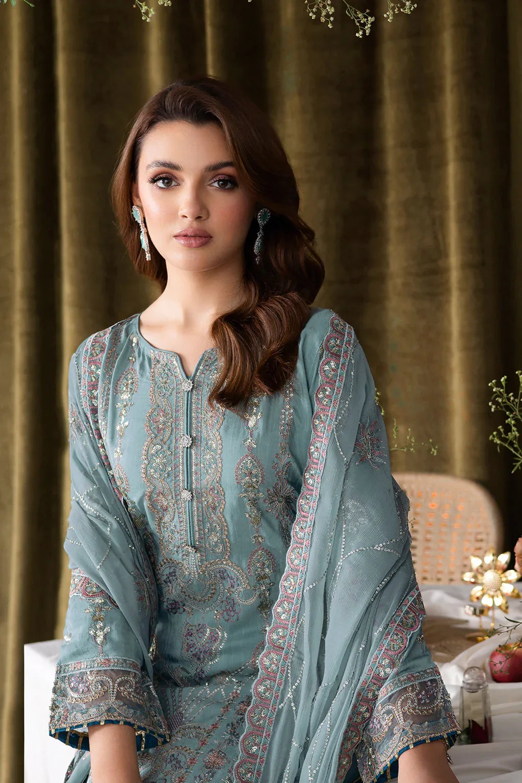 Ramsha | Aangan Luxury Raw silk | AA-109 - Aqsa Fabrics