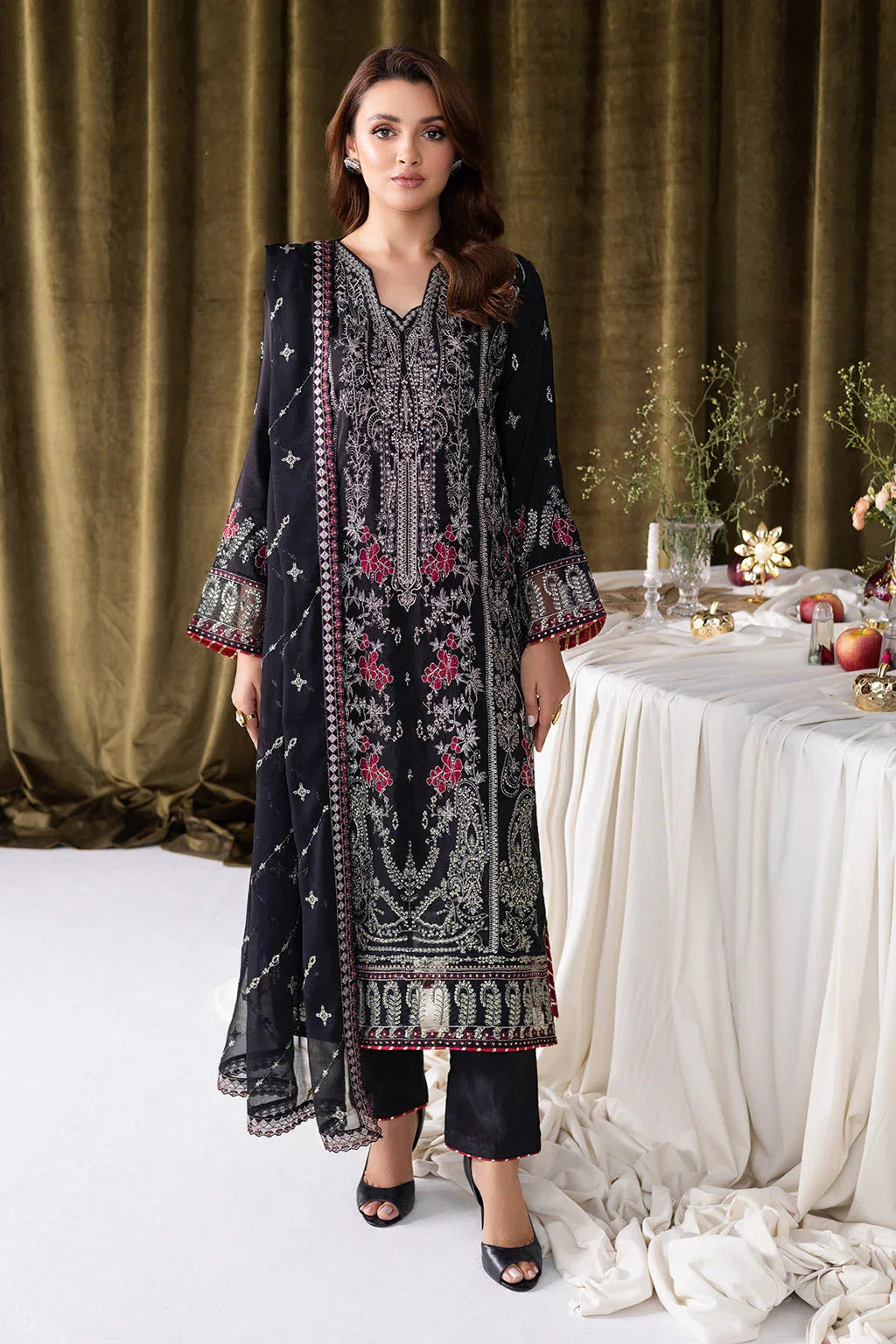 Ramsha | Aangan Luxury Raw silk | AA-105 - Aqsa Fabrics