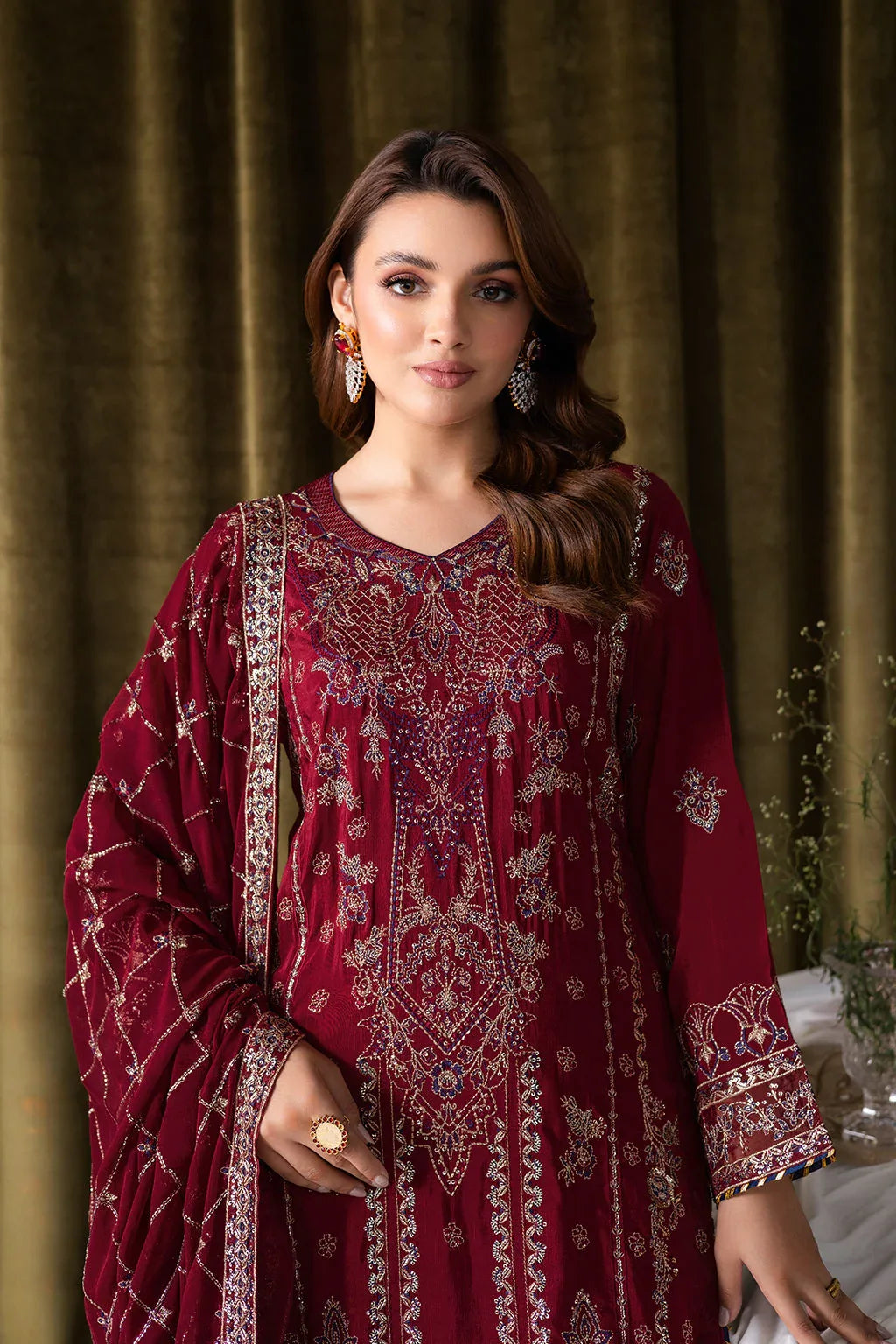 Ramsha | Aangan Luxury Raw silk | AA-101 - Aqsa Fabrics