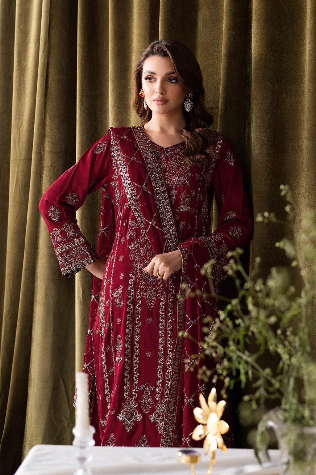 Ramsha | Aangan Luxury Raw silk | AA-101 - Aqsa Fabrics