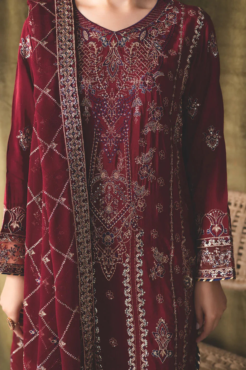 Ramsha | Aangan Luxury Raw silk | AA-101 - Aqsa Fabrics