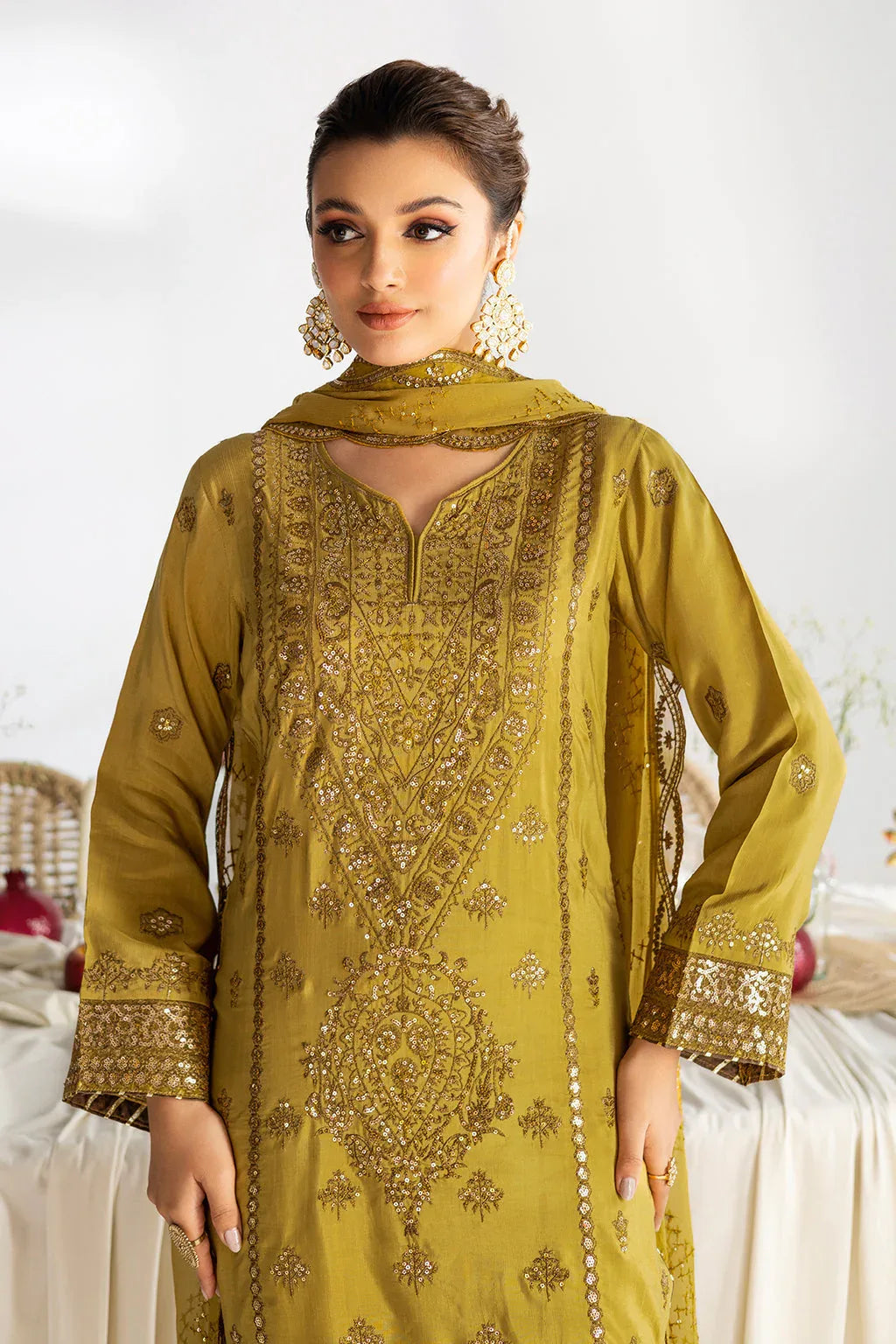 Ramsha | Aangan Luxury Raw silk | AA-102 - Aqsa Fabrics