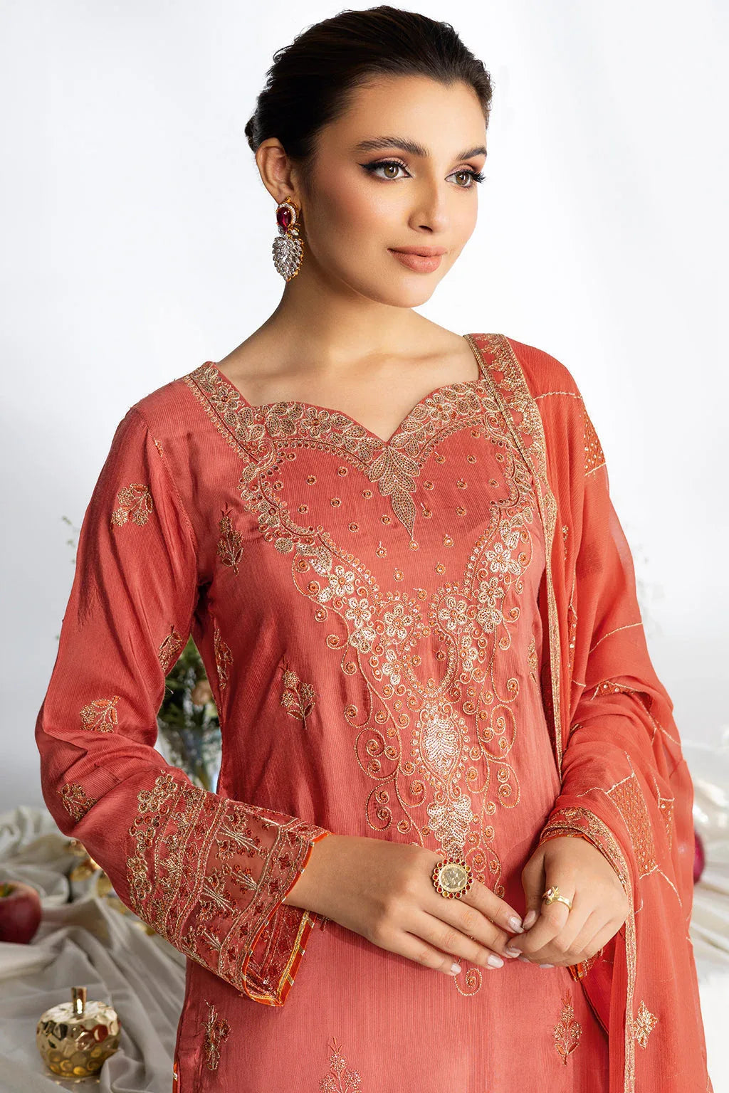 Ramsha | Aangan Luxury Raw silk | AA-205 - Aqsa Fabrics