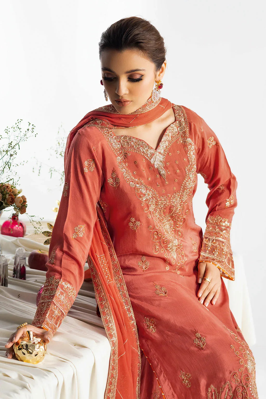 Ramsha | Aangan Luxury Raw silk | AA-205 - Aqsa Fabrics
