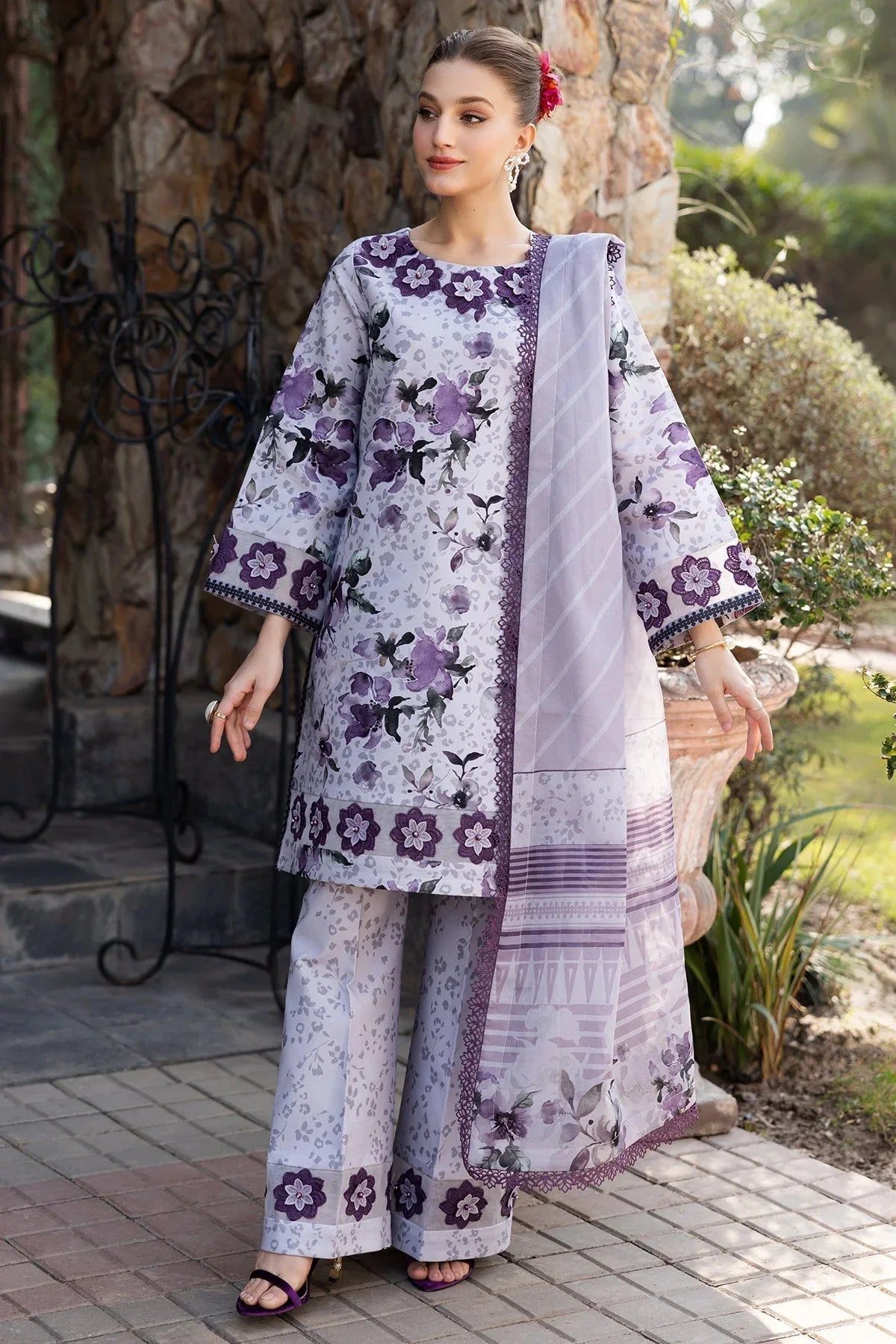 Alizeh | Sheen Lawn Prints 25 | AF-PL-6041-Maylan - Aqsa Fabrics