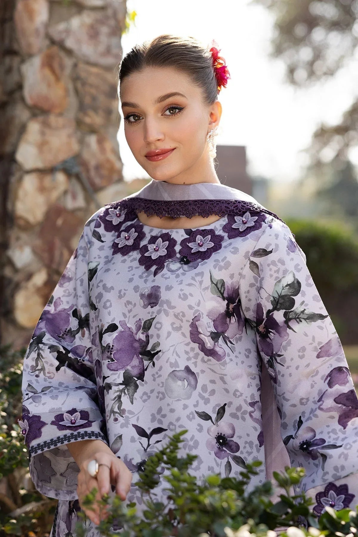 Alizeh | Sheen Lawn Prints 25 | AF-PL-6041-Maylan - Aqsa Fabrics
