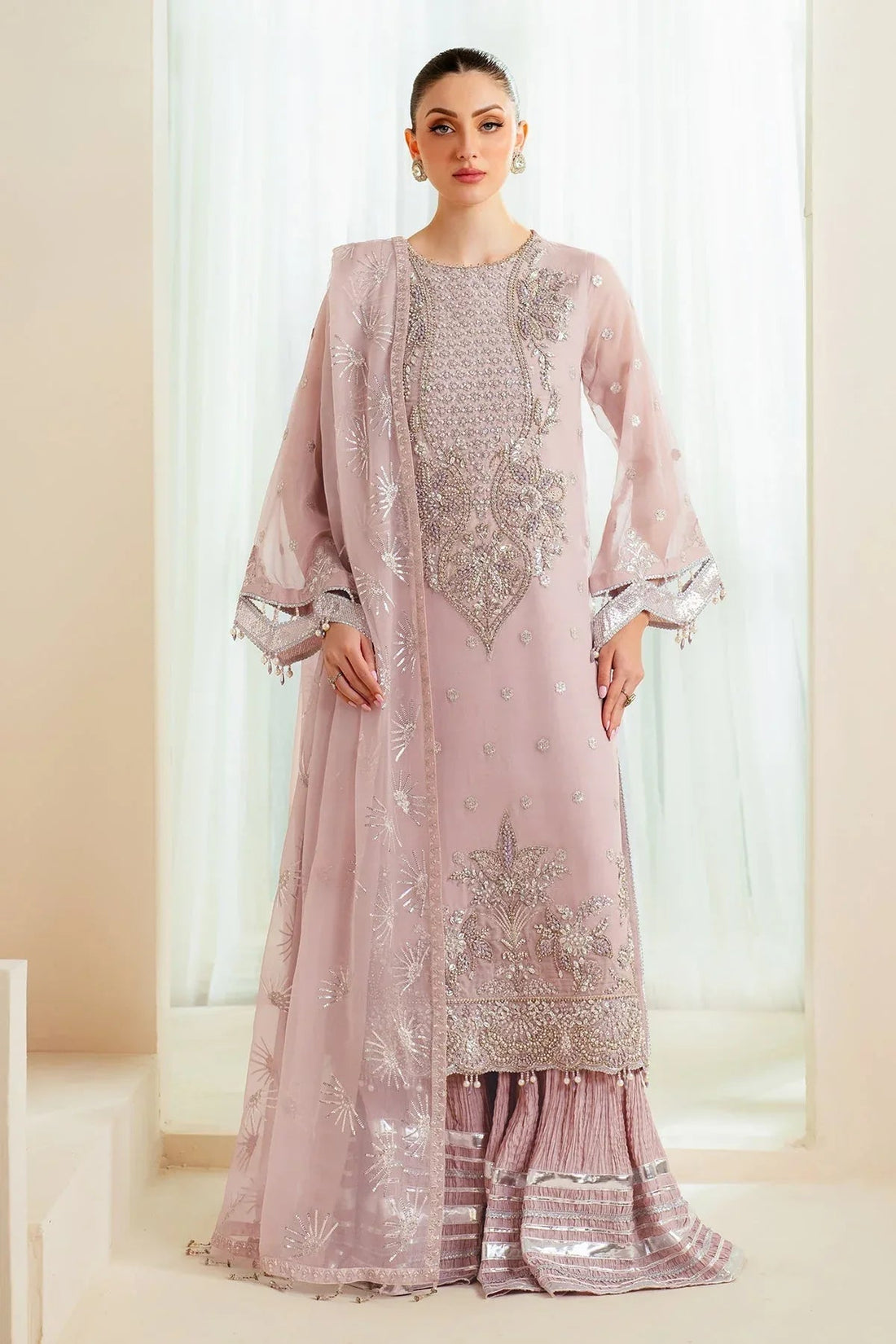 Alizeh | Aymal Chiffon | AF-BHM-4045-Sira - Aqsa Fabrics