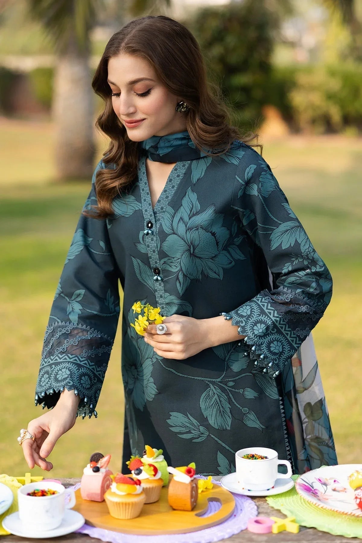 Alizeh | Sheen Lawn Prints 25 | AF-PL-6035-Nigella - Aqsa Fabrics