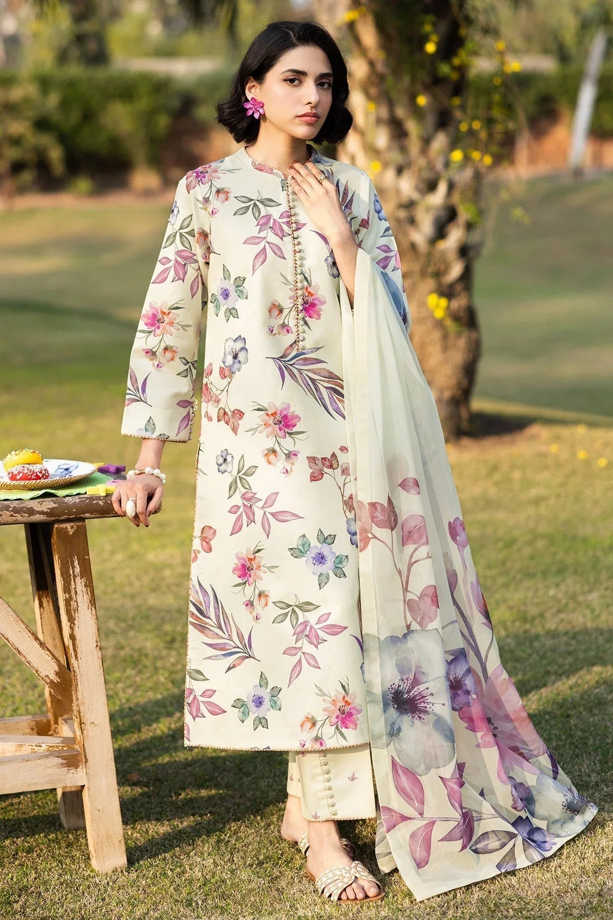 Alizeh | Sheen Lawn Prints 25 | AF-PL-6029-Minday - Aqsa Fabrics