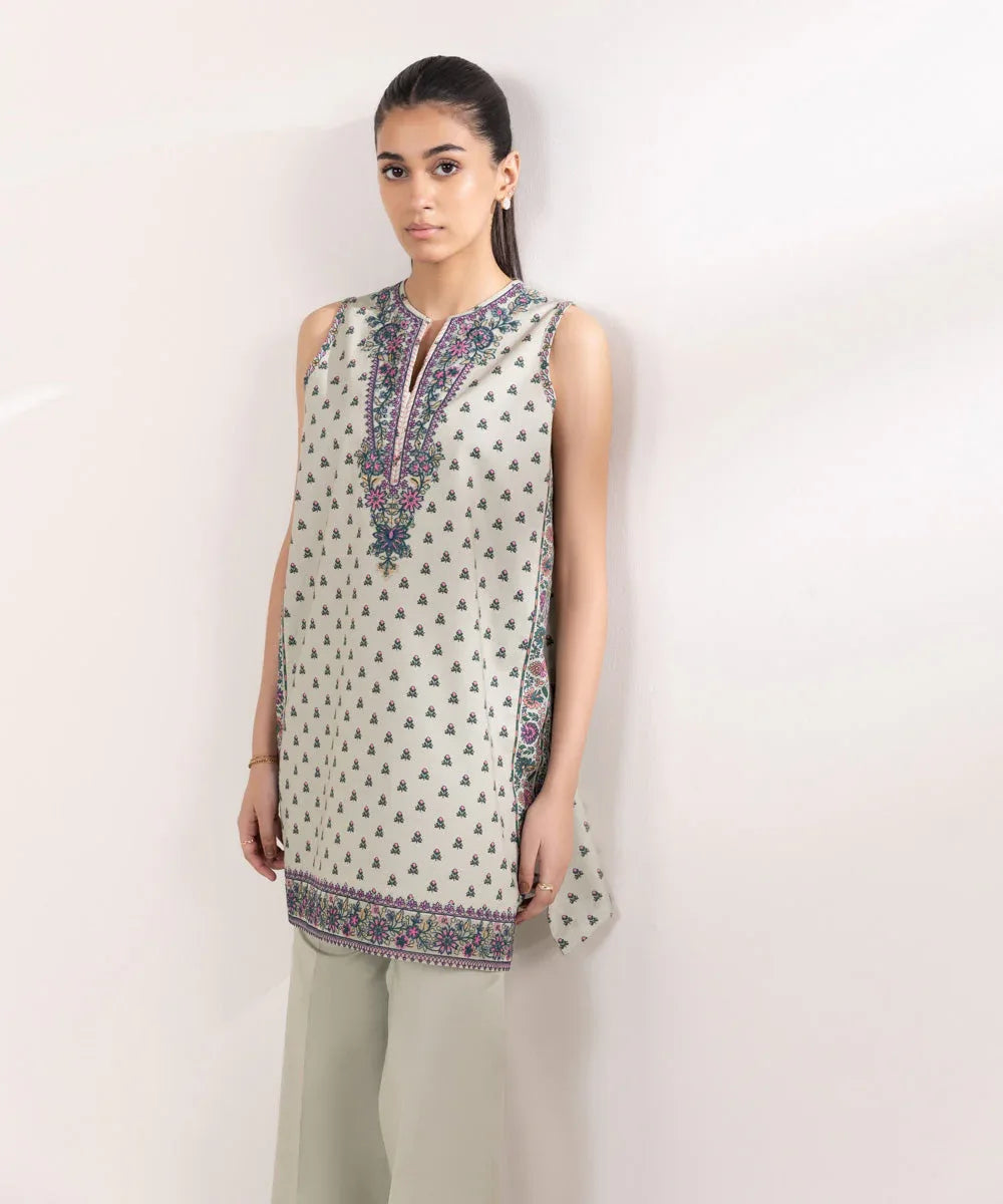 Sapphire | Intermix 2024 | Cambric Suit S-31 - Aqsa Fabrics