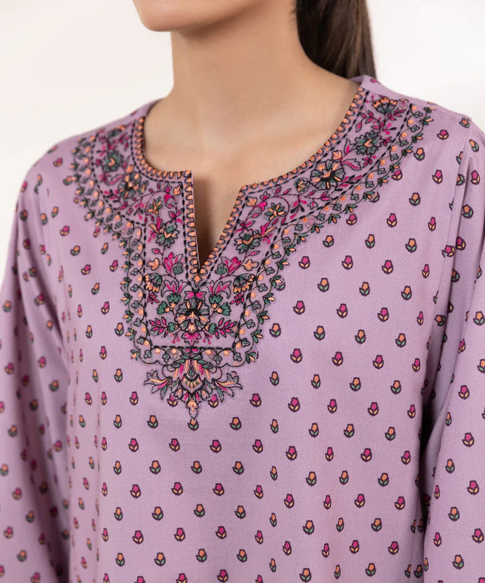 Sapphire | Intermix 2024 | Cambric Suit S-32 - Aqsa Fabrics