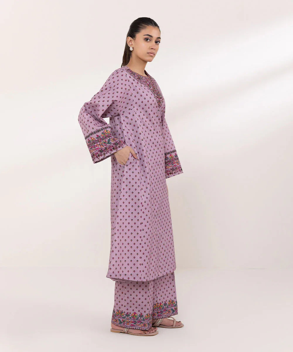 Sapphire | Intermix 2024 | Cambric Suit S-32 - Aqsa Fabrics