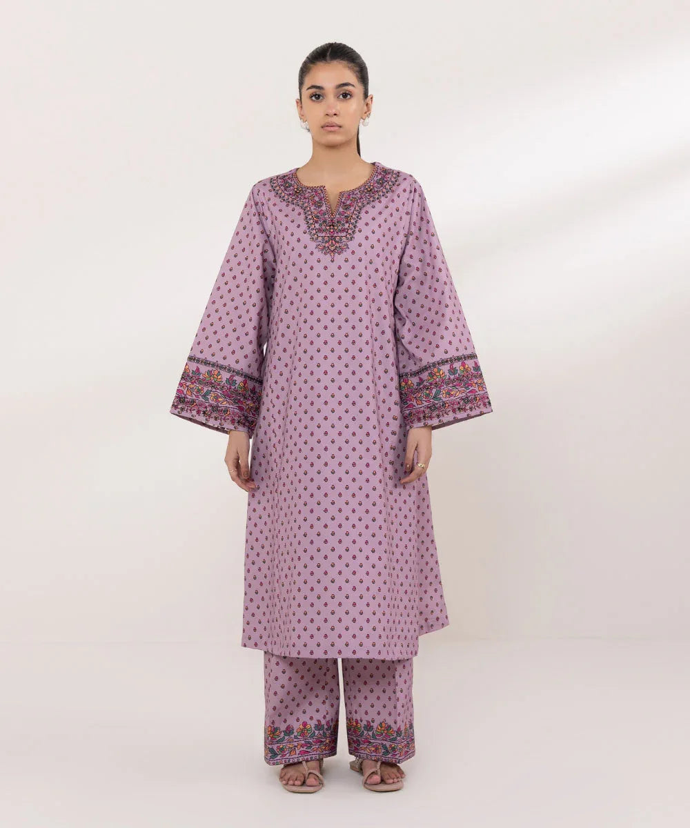 Sapphire | Intermix 2024 | Cambric Suit S-32 - Aqsa Fabrics