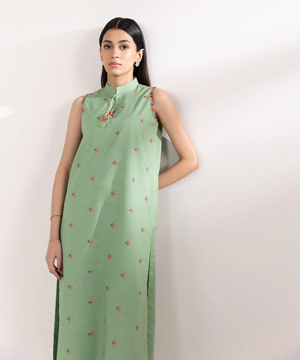 Sapphire | Intermix 2024 | Cambric Suit S-35 - Aqsa Fabrics
