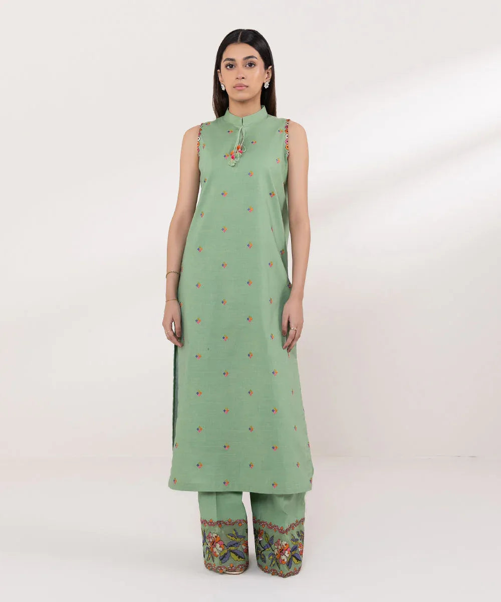 Sapphire | Intermix 2024 | Cambric Suit S-35 - Aqsa Fabrics