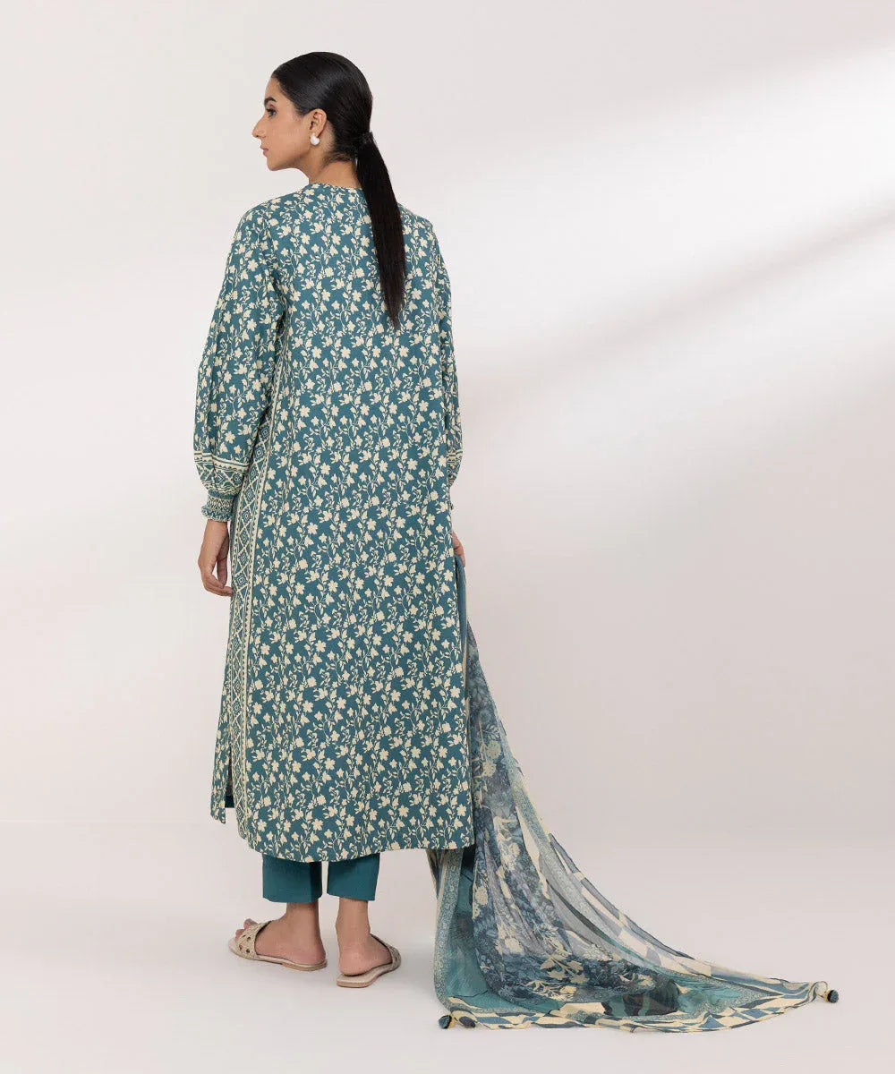 Sapphire | Intermix 2024 | Cambric Suit S-22 - Aqsa Fabrics
