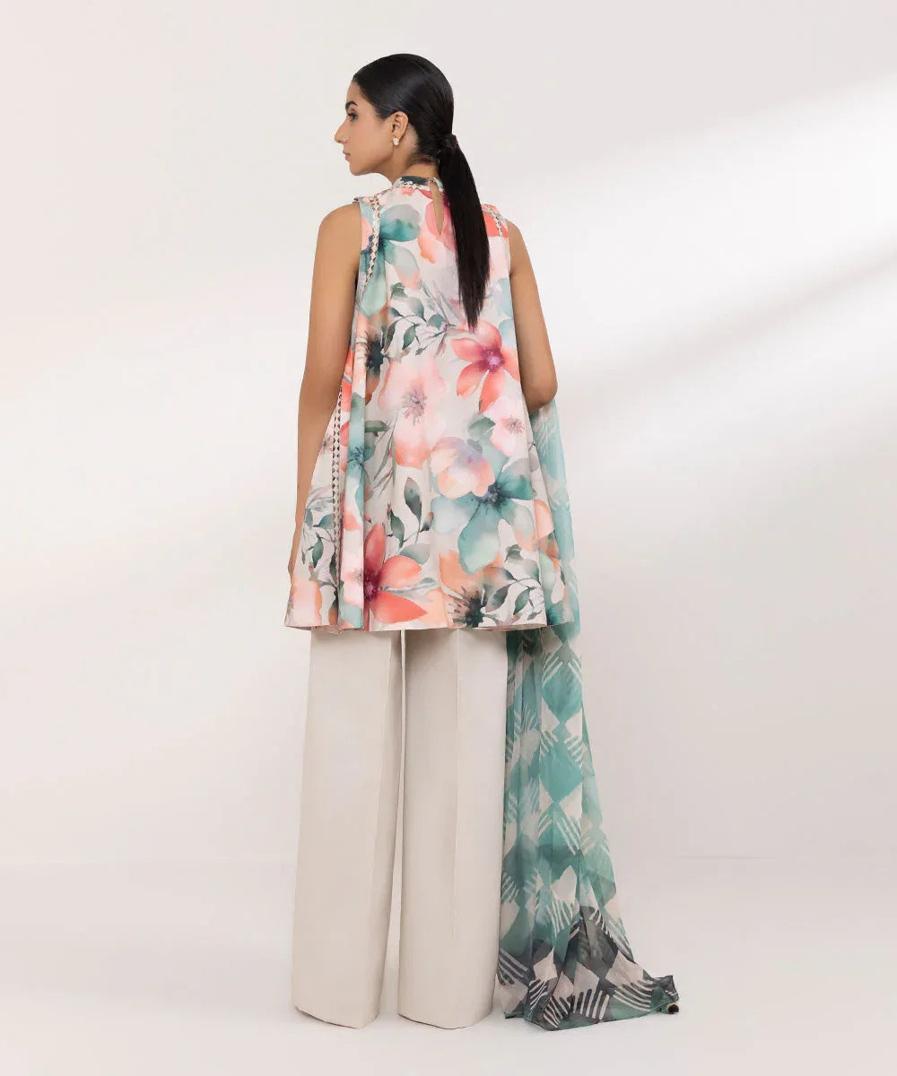 Sapphire | Intermix 2024 | Cambric Suit S-23 - Aqsa Fabrics