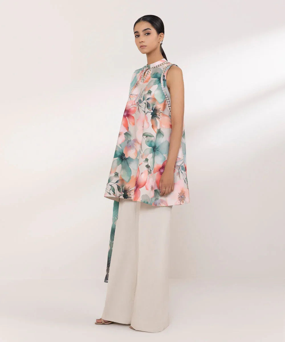 Sapphire | Intermix 2024 | Cambric Suit S-23 - Aqsa Fabrics