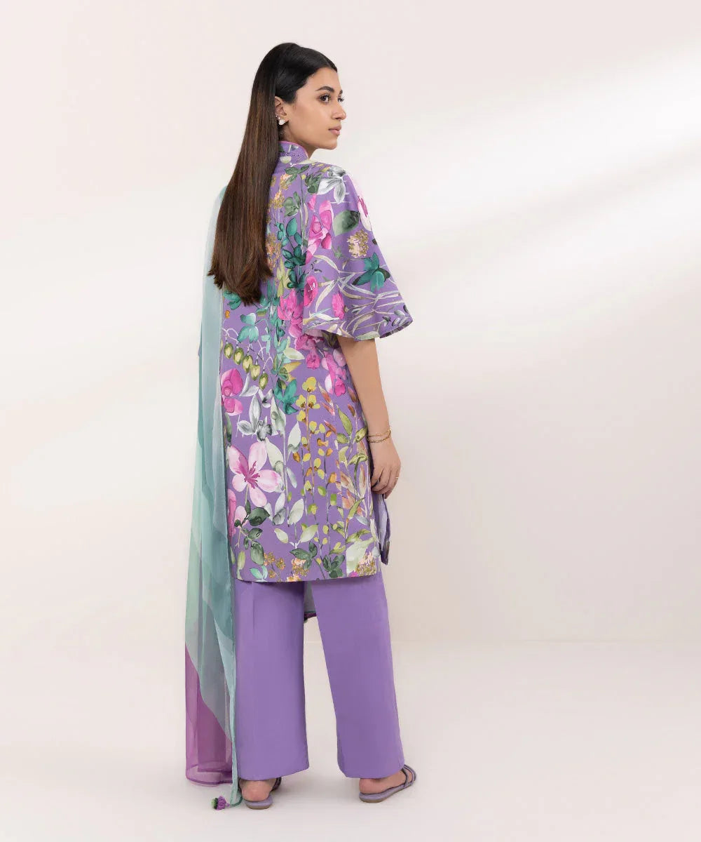 Sapphire | Intermix 2024 | Cambric Suit S-24 - Aqsa Fabrics