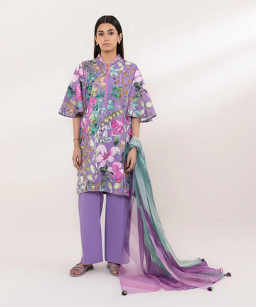 Sapphire | Intermix 2024 | Cambric Suit S-24 - Aqsa Fabrics